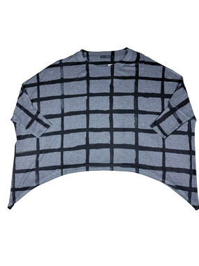 Nally & Millie Draped Sweater Black and Gray Loose Fit